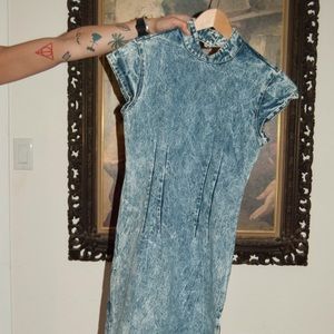 80's Denim Cutout Dress sz8